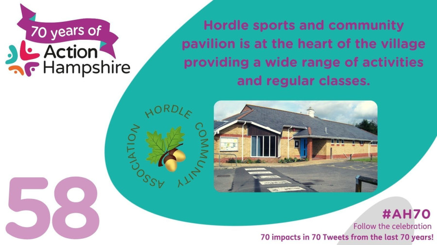 Action Hampshire infographic 58 - Hordle sports and community pavilion