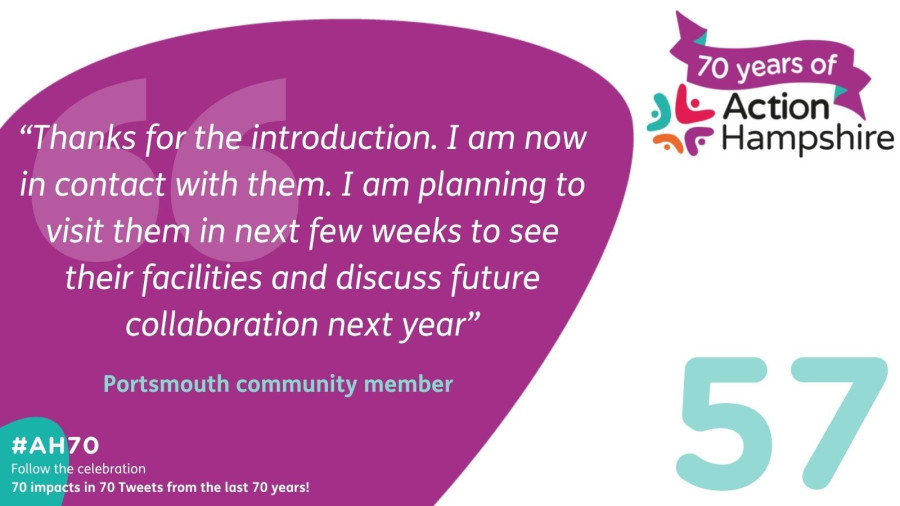 Action Hampshire infographic  57 -  Portsmouth Community member