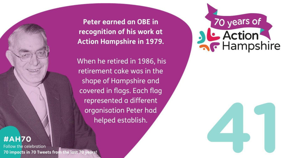 Action Hampshire infographic 41 - Peter OBE recognition