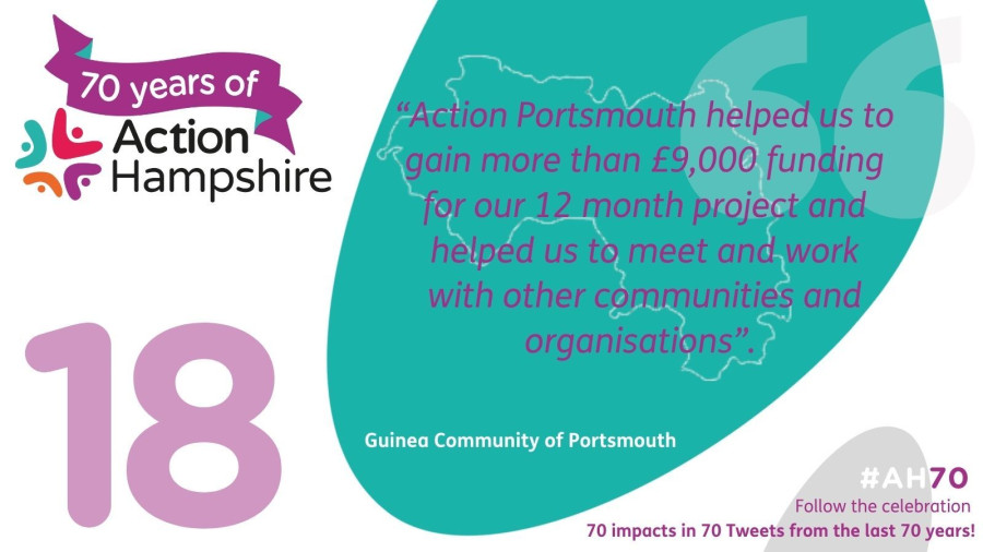 Action Hampshire infographic 18 - Guinea Community of portsmouth