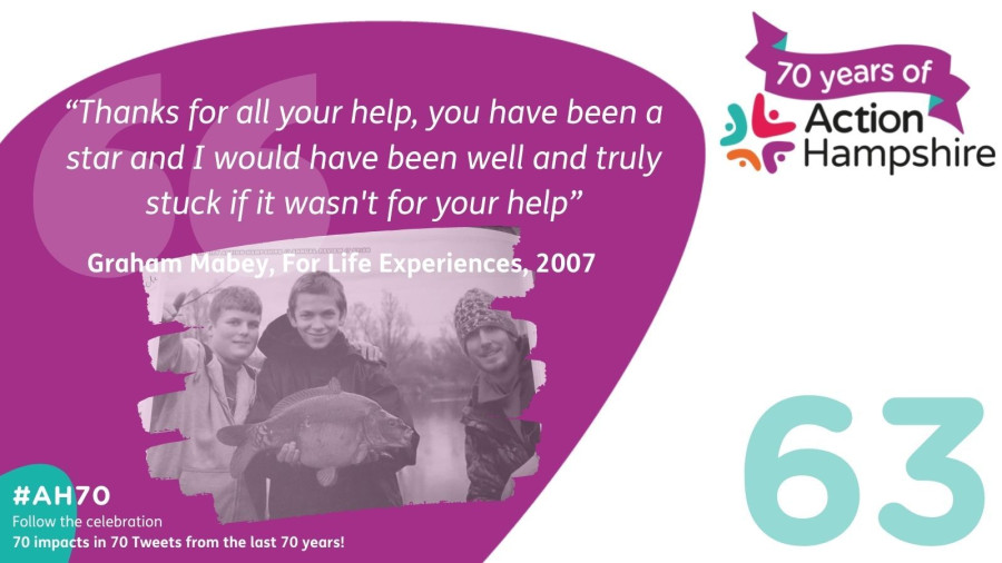 Action Hampshire infographic  63 -  Graham Mabey, For life experience, 2007