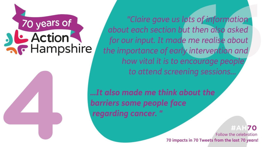 Action Hampshire infographic 4 - cancer intervention