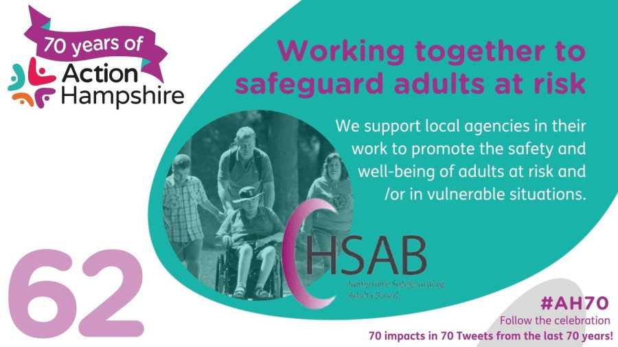 Action Hampshire infographic 62 – To safeguard adults at risk