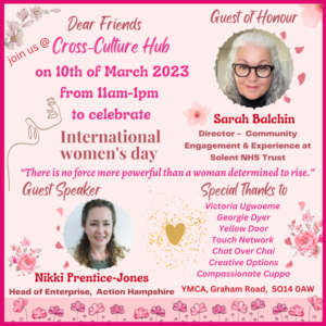 International Women's Day with Cross Culture Hub - 10th March 11-1pm